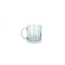 Tasse de tasse en verre transparente avec poignée